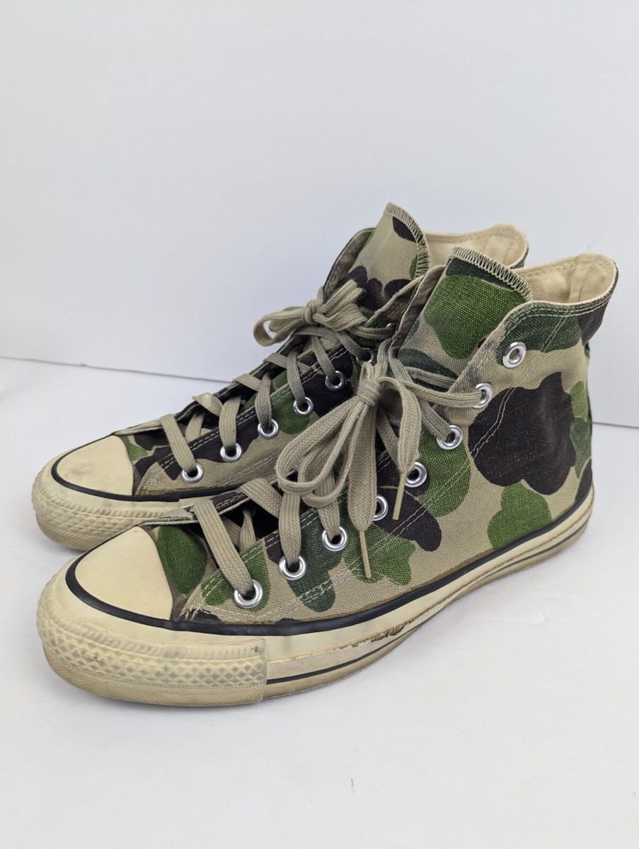 Vintage Converse All Star Hi Top Sneakers Camoflage 1980s Vintage Converse All Star Hi Top Sneakers Camoflage 1980s