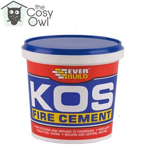 KOS Everbuild Black Fire Cement For Woodburning Stoves 500g, 1kg, 2kg