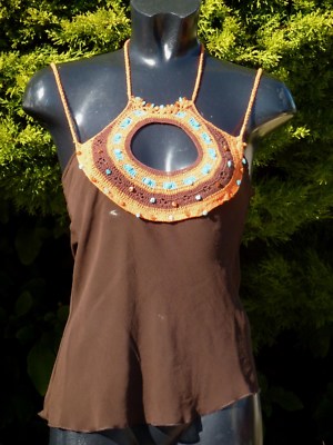Rinascimento Sexy Halterneck Top Medium 10 12  Summer Holiday Clubbing