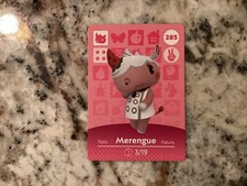 MERENGUE 285 Animal Crossing Amiibo Authentic Nintendo Mint Card From Series 3