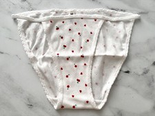 PINK Victoria's Secret String Bikini Panty White Cherry Cotton S M L 2XL