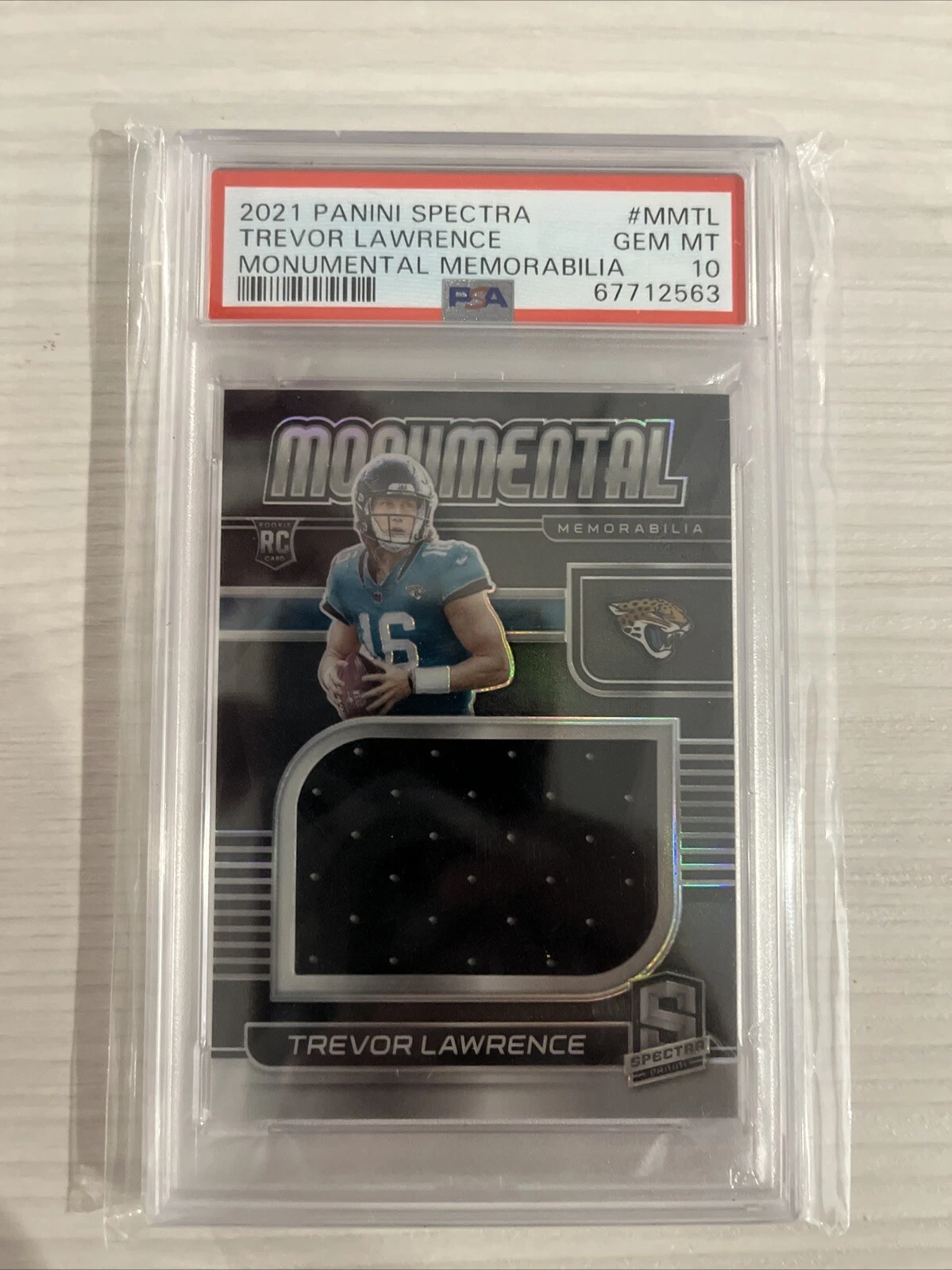 Trevor Lawrence Panini Spectra Monumental Memorabilia #MMTL Base