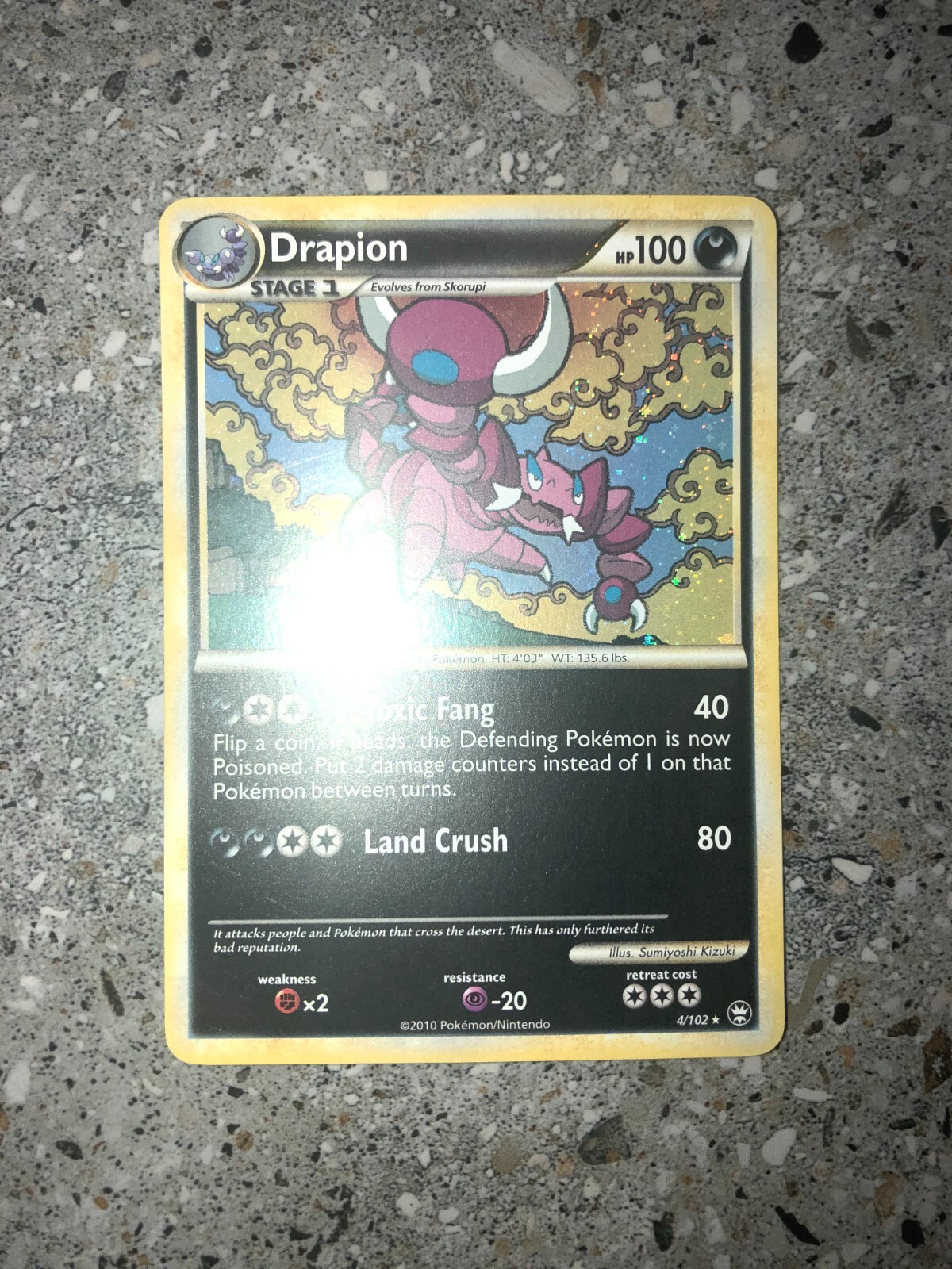 Pokemon TCG Cards Drapion 4/102 HGSS Triumphant Holo Rare eBay