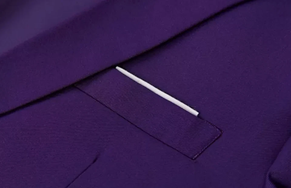 Traje de Hombres de Negocios Calce Ajustado Doble Pecho Blazer Chaqueta Pantalones Esmoquin Pico Solapa Foto 3 de 4