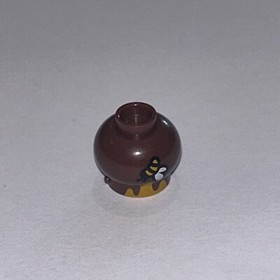 1x Lego 13556 98374pb01 Honey Pot With Bee - Reddish Brown - 6037730