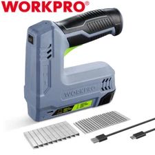 WORKPRO 2-in-1 Electric Cordless 3.6V Staple Nail Gun 2.0Ah Stapler Staples Nail