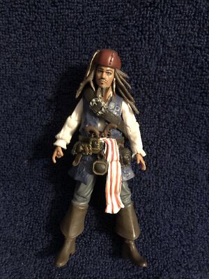 Pirates of the Carribean Captain Jack Sparrow Poseable Action Figure 4 Inches