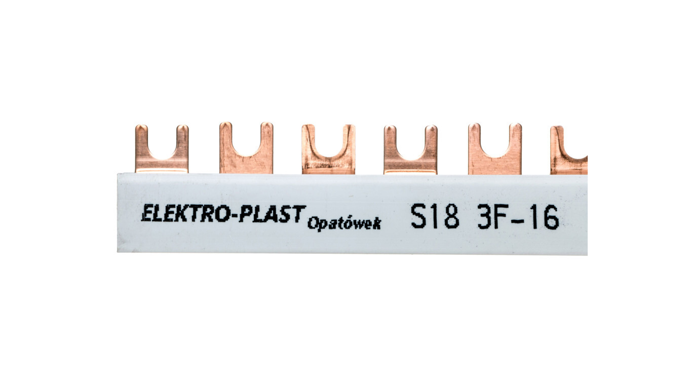 Connecting rail 3P 80A 16mm2 spade (18mod.) 3F S18 3F-10 45.318 /T2UK