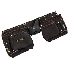 Leather Tool Belt 12 Pocket Oil Tanned Heavy Duty Reinforced Adjustable Toolbelt