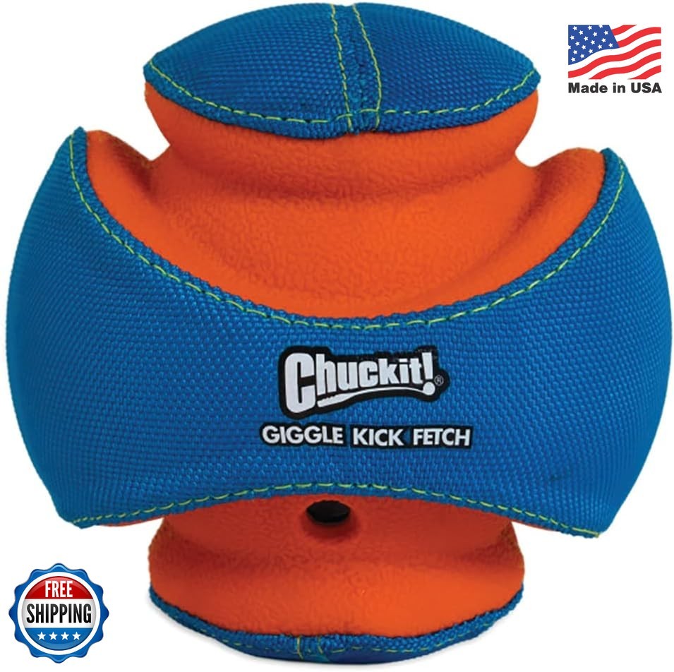Chuckit Kick Fetch Dog Toy Ball Small Giggle Sounds Waterpro