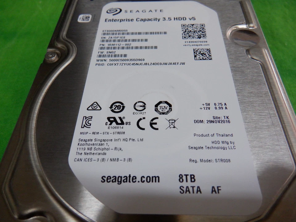 Seagate Enterprise Capacity ST8000NM0055 8TB SATA HDD 1RM112-002 - Image 2 of 3