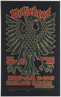 #ad GARY HOUSTON AND MIKE KING MOTORHEAD POSTER. Mint The Dwarves. High on Fire 🔥 $150.00