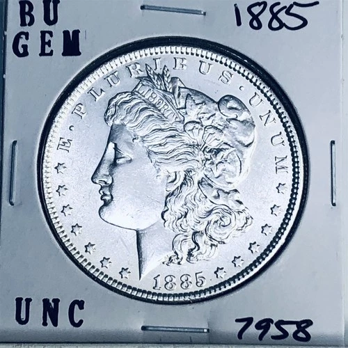 1885 BU GEM MORGAN SILVER DOLLAR UNC MS+++ U.S. MINT RARE COIN 7958