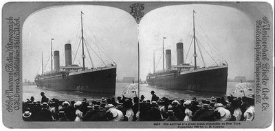 Photo of Stereograph,Arrival of Great Ocean Steamship,New York,NY,c1907,Ship