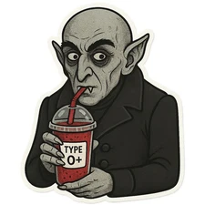 Nosferatu car sticker 9x9 cm - funny vampire sticker for the car