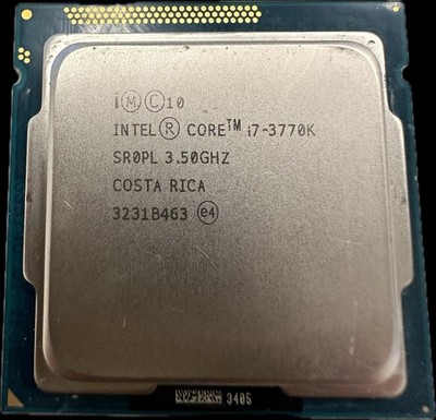 Intel Core i7-3770K SR0PL 3.50GHz Quad-Core 8MB LGA1155 Desktop CPU Processor