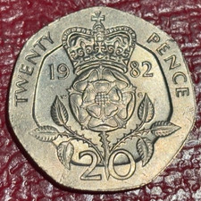 HIGH GRADE  UNC 1982 GREAT BRITAIN 20 PENCE COIN-JUL470