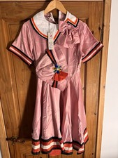 Cosplay Costume Kamado Nezuko Pink Dress With Hat BNWT JAPENESE Tags