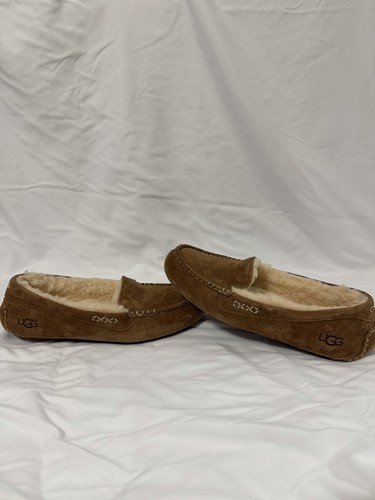 UGG Ansley Moccasin Slipper, Chestnut Brown, Women’s Size 9