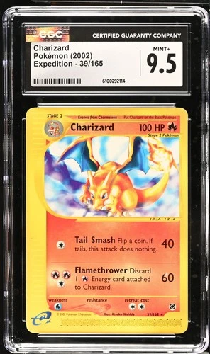 CHARIZARD E-Reader Expedition Base Set Rare #39 CGC 9.5 Vintage Pokemon