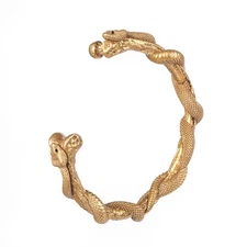 COPPERTIST.WU Cuff Bracelets for Men Women | Double Snake Twisted Brass Open ...