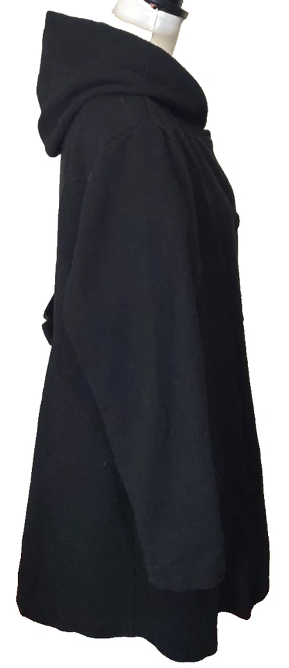 Abrigo Columpio Torrid 2 (2X-18/20) Tejido Mezcla Poliéster/Lana Capucha Spandex Bajo Manga Foto 4 de 4