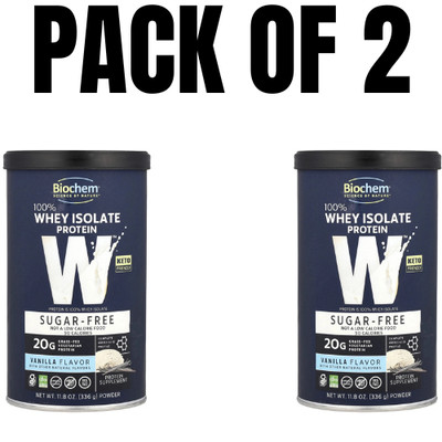 Biochem, 100% Whey Protein, Sugar Free, Vanilla, 11.8 oz (336 g)