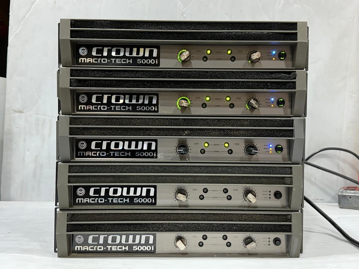 アンプ AMCRON MACRO-TECH 5000i made in USA Crown Macro-Tech Ma 5000i 2Ch Power Amp 2500W #159 (PAIR