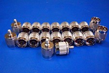 LOT OF 20 N male plug to SMA female jack straight RF connector adapter