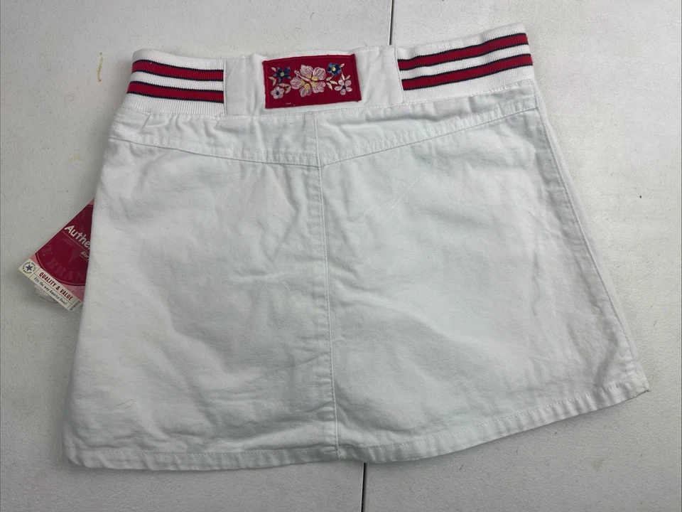 Faded Glory Denim White Embroidered Girl's Skirt Size 12 Scooter - Image 2 of 4