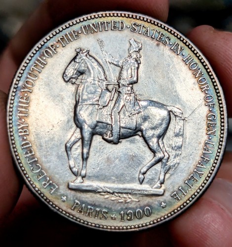 1900 Lafayette Commemorative Silver Dollar *Avidly Pursued Key Date Commem Toned
