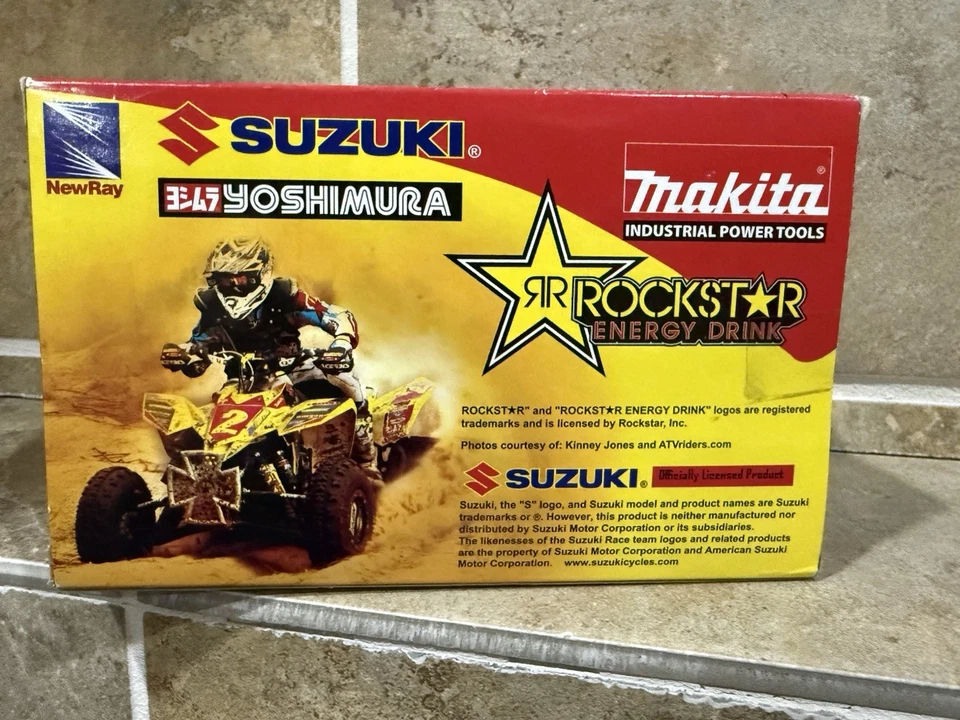 New Ray Makita/Suzuki LT-R450 2009 Rockstar 1:12 DieCast Toy 4 Wheeler Quad ATV - Image 4 of 4