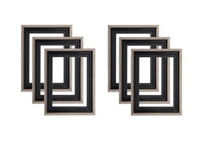 Illusions Floater Frame Antq Silver Top & Sides for 3/4'' Canvas 6x6'' - 6 Pack