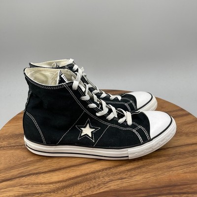 Converse One Star High Top Shoes Mens Size 9 Black Casual Skate Walking Sneakers