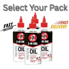 3-IN-ONE Multi-Purpose Oil with Marksman Spout, 4 fl. oz ( Select Pack)