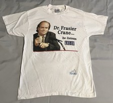 Vintage T Shirt Stanley Desantis Dr. Frasier Crane KACL-AM Promo SS 90s L