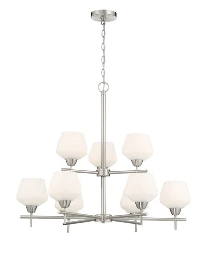 Minka Lavery 2179 Camrin 9 Light 31"W Vantage Chandelier - Nickel - Picture 7 of 8