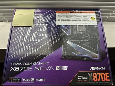 ASRock Phantom Gaming Nova X870E WIFI AMD Motherboard, New