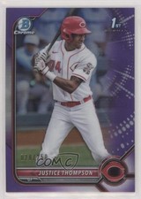 2022 Bowman Chrome Prospects Purple Refractor /250 Justice Thompson #BCP-59 0s9x
