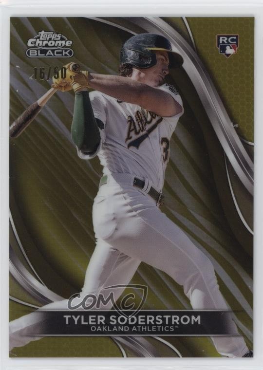 2024 Topps Chrome Black Gold Refractor 16/50 Tyler Soderstrom #80 0o48