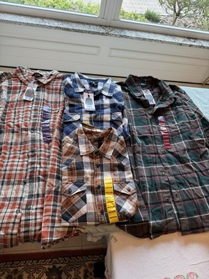 Eddie Bauer Men's 100% Cotton Easy Care Warm Brushed Twill Flannel Shirt