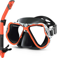 Dry Snorkel Set Panoramic Wide View Anti-Fog Scuba Mask Snorkeling Gear