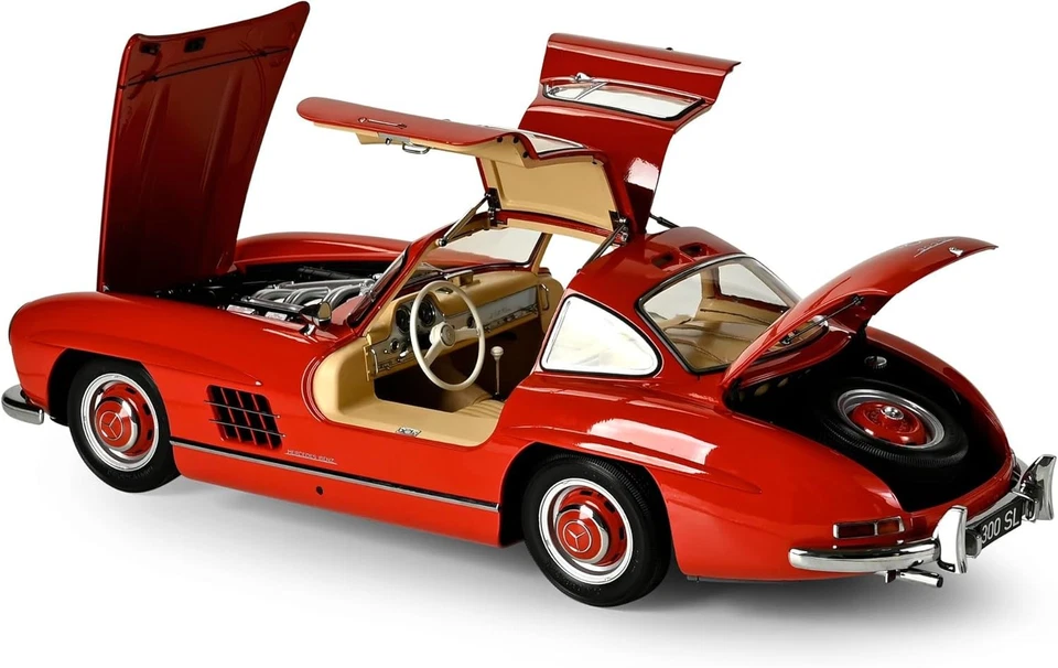New IXO Models Mercedes Benz 300 SL 1:8 Model Car Red 20010114 KidBX - Immagine 3 di 4