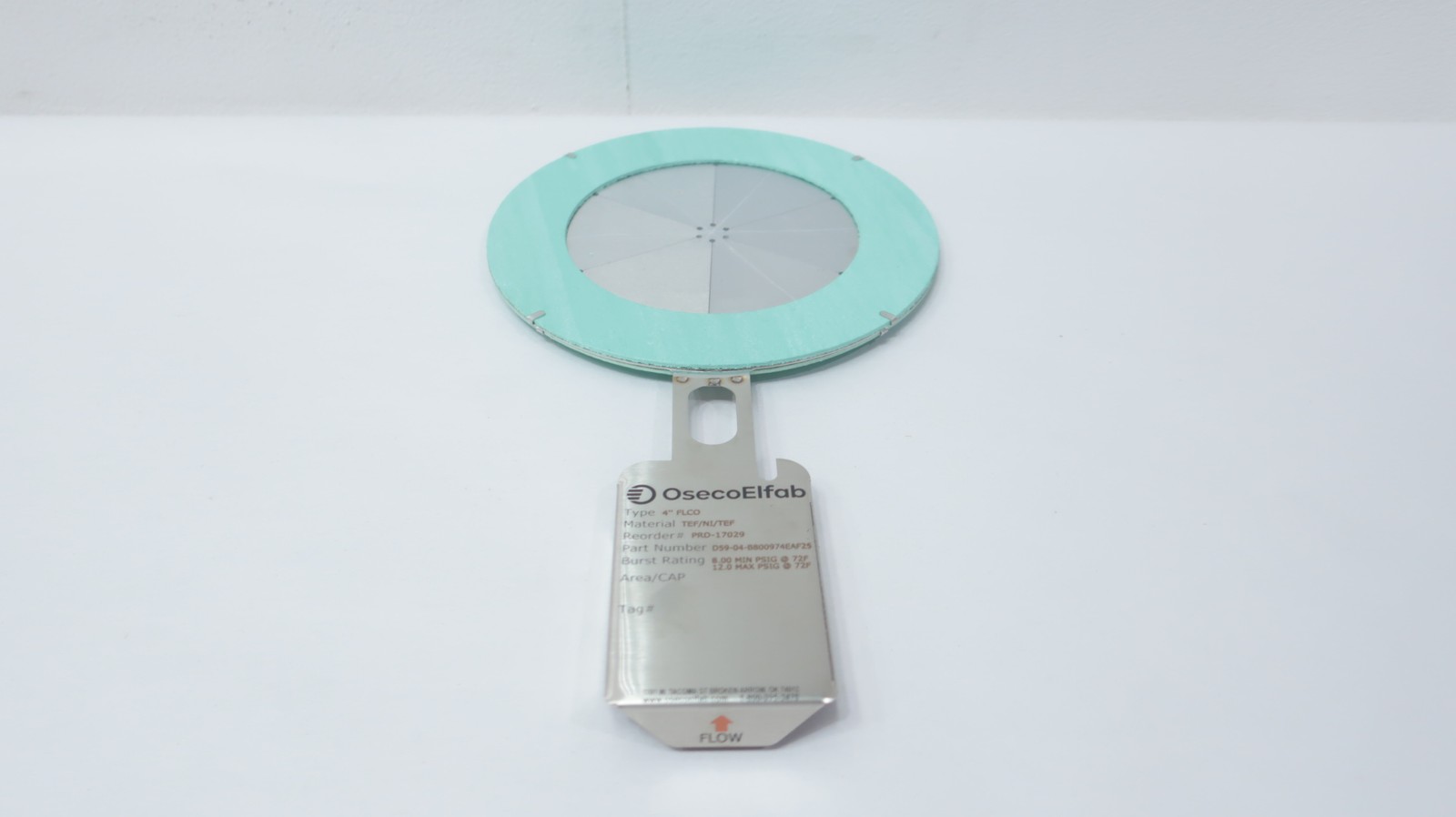 Oseco FLCO Rupture Disc 12psi At 72f 4in
