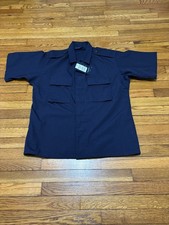 Propper BDU Shirt Mens Medium Short Sleeve 2 Pocket Navy Blue Coat NEW NWT