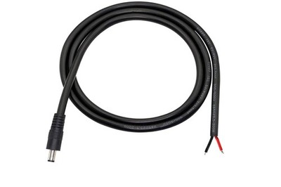 DC Power Pigtails Cable 5.5mm x 2.5mm Male Plug Bare Wire 16 AWG 3FT/1m