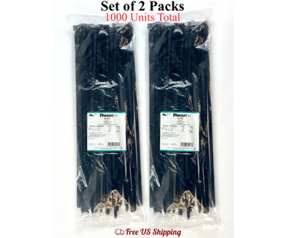Panduit Locking Cable Ties Black 20.9 inch 50-Pack PLT6H-L0 Set of 2