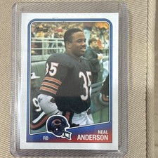 Topps 1988 Neal Anderson Chicago Bears Rookie Football Card #71 Base Set
