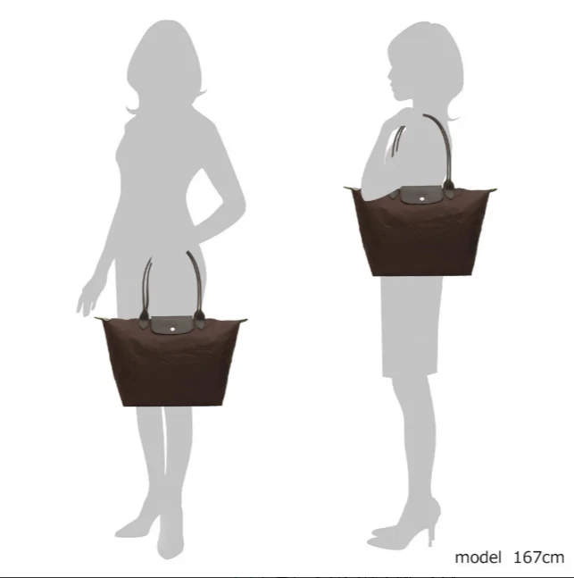 Longchamp Le Pliage Club L Tote bag Mocha Brown - Recycled canvas Outlet NEW - Image 4 of 4