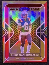RARE 2024 Panini Certified Gold Team Christian Gonzalez-Red Mirror #GT-CGZ 23/99